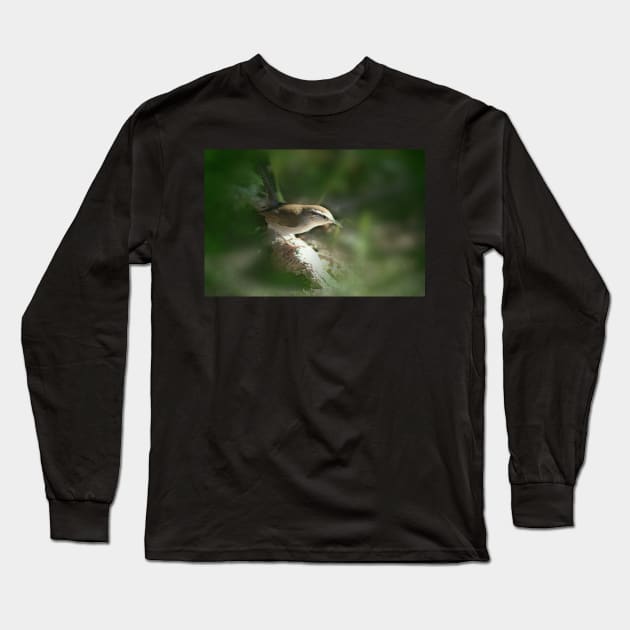 Beswick's Wren in Green Long Sleeve T-Shirt by ButterflyInTheAttic